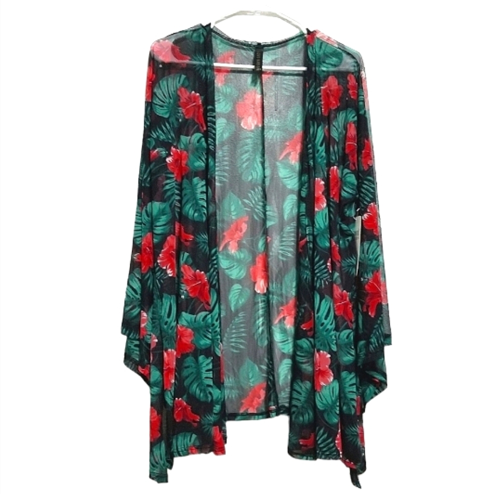 Mesh Floral Plus 3XL Cardigan